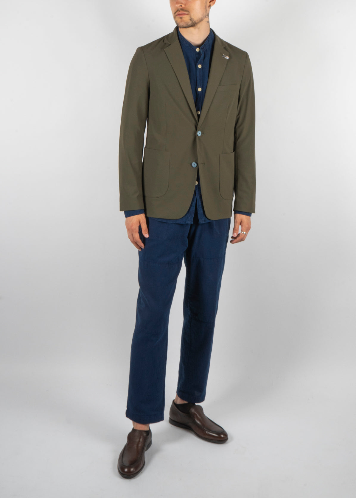 Grandad Shirt Indigo