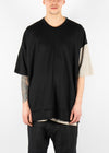 NU-1755 Double T-Shirt Black Ecru