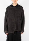 Uneven Long Sleeve Knit Charcoal