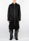 Dyed Wind Coat Carbon