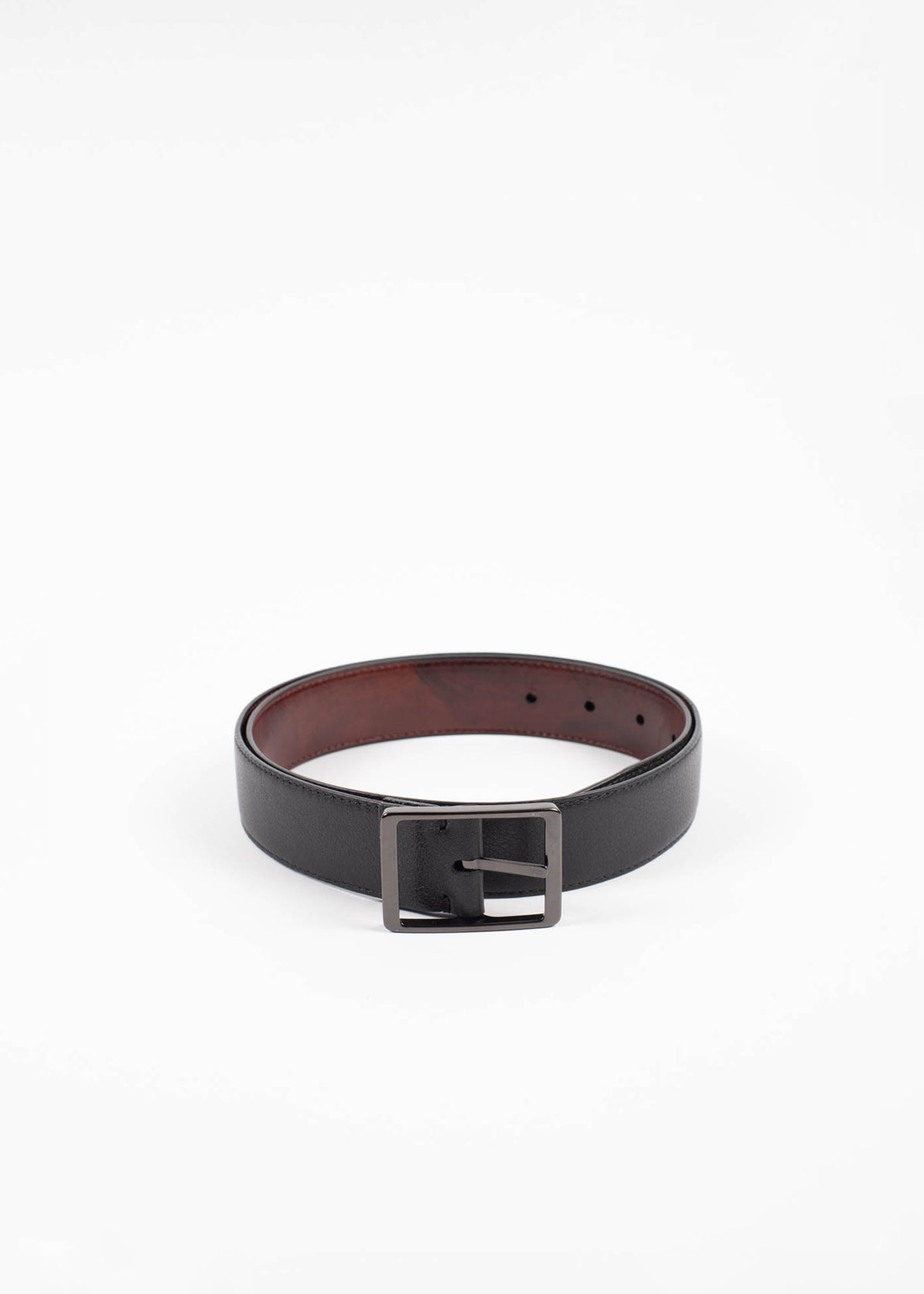 Leyva men's belt in reversible leather