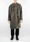 Dyed Patchwork Rawing Tailored Coat Concrete