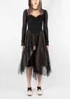 Swan Deconstructed Net Dress Black