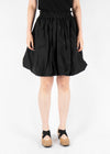 Elasticated Mini Bubble Skirt Black