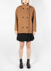 Cropped Boucle Jacket Teddy Brown