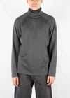 Neck Gathor Long Sleeve Sweater Black