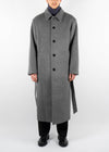 Single Breasted Long Coat Charcoal