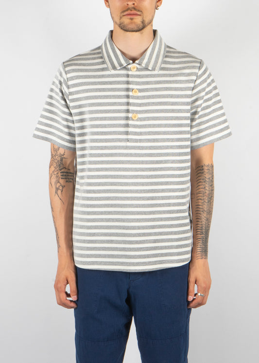 Mersey Polo Shirt Cream Navy