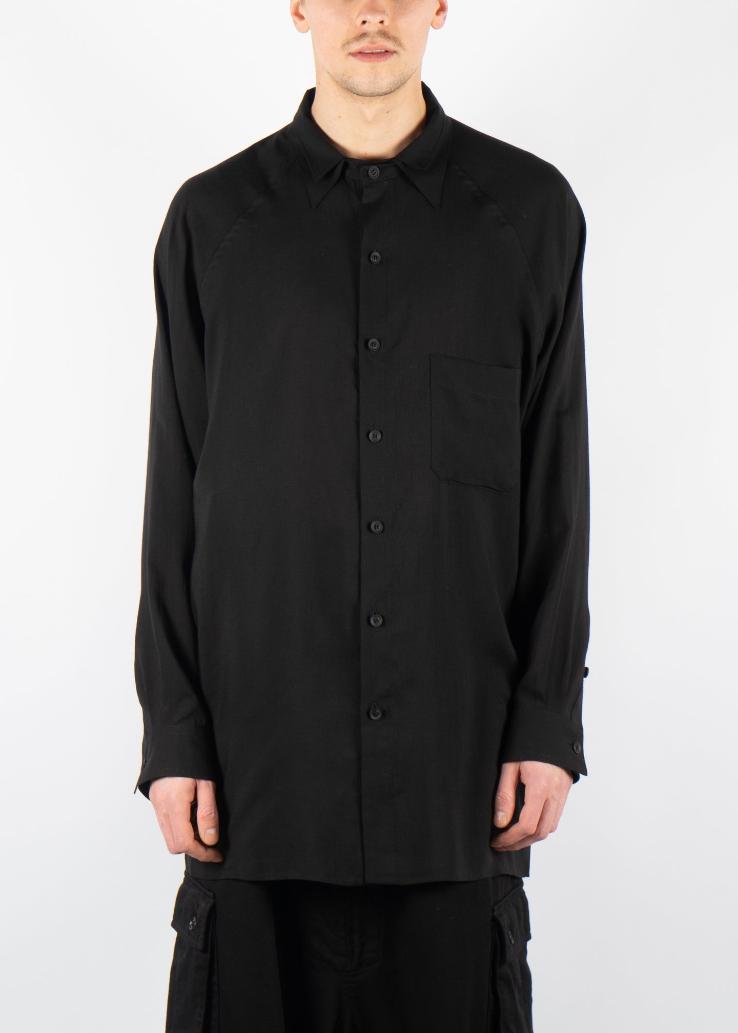 Z-Attached Collar Shirt Black