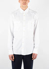 Slim Twill Pocket Shirt White