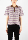 Fringe Polo Shirt Purple
