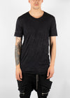 Gauze Washer Crewneck T-Shirt Black