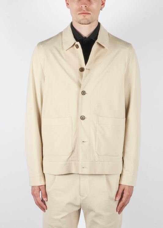 Jersey Stretch Overshirt Beige