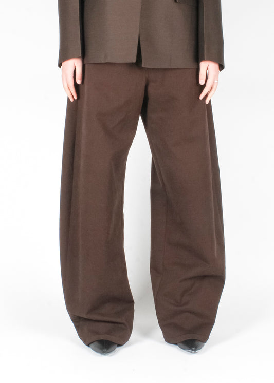Harvey Curved Pants Dark Brown