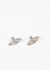 Mini Bass Relief Earrings Crystal